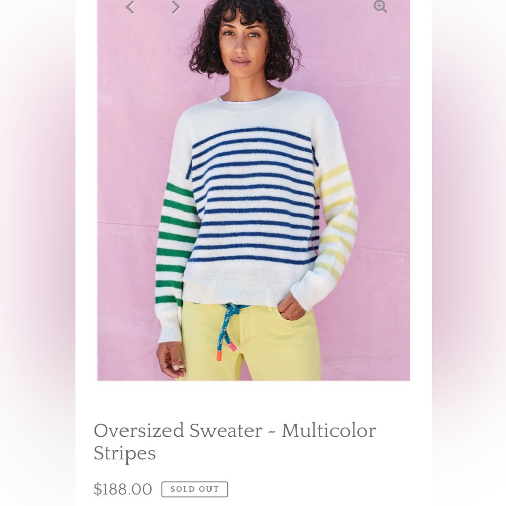 Sundry Oversized Sweater ~ Multicolor Stripes